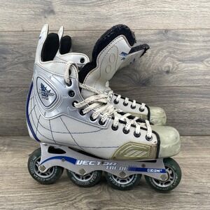 CCM Vector PF2 Roller Hockey Skates Mens Size 9 Tri-Di Silver White Inline